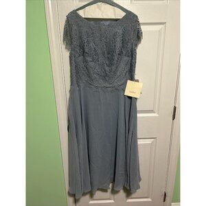 Lan Ting A-Line Long Bride Blue XL Dress